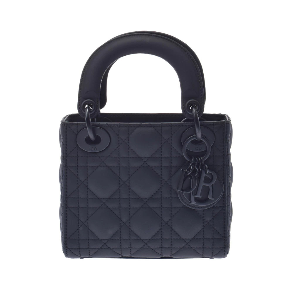 CHRISTIAN DIOR Lady Bag Cannage Black Ultra Matte Calfskin Handbag